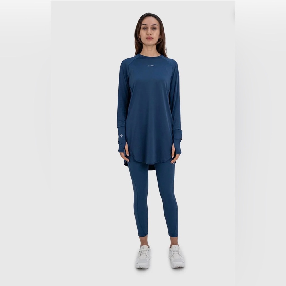 QYNDA MOD 2.0 LONG SLEEVE T-SHIRT - Denim blue